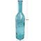 30" Teal Recycled Glass Tall Spanish Bottleneck Vase
